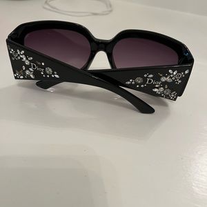 Dior sunglasses with rhinestone designs.  Missing a few stones.